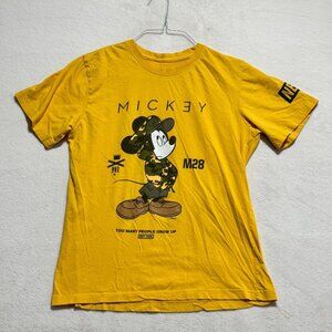 Disney Mickey Mouse x Neff Collab T-Shirt Yellow Women's Size M